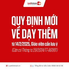 Lưu ý những điểm mới về dạy thêm, học thêm từ 14/02/2025